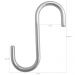 Kit 6 Ganchos Tipo S Multiuso Cromado 2cm Schimitt para Barra de Utensílios Toalha
