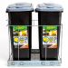 Lixeira Deslizante Slim Dupla 45,5cm x 29cm x44cm Cesto de L