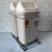 Lixeira Dupla Deslizante de Embutir Armário para Cozinha 10L Corrediça Tampa Basculante