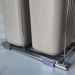 Lixeira Dupla Deslizante de Embutir Armário para Cozinha 10L Corrediça Tampa Basculante
