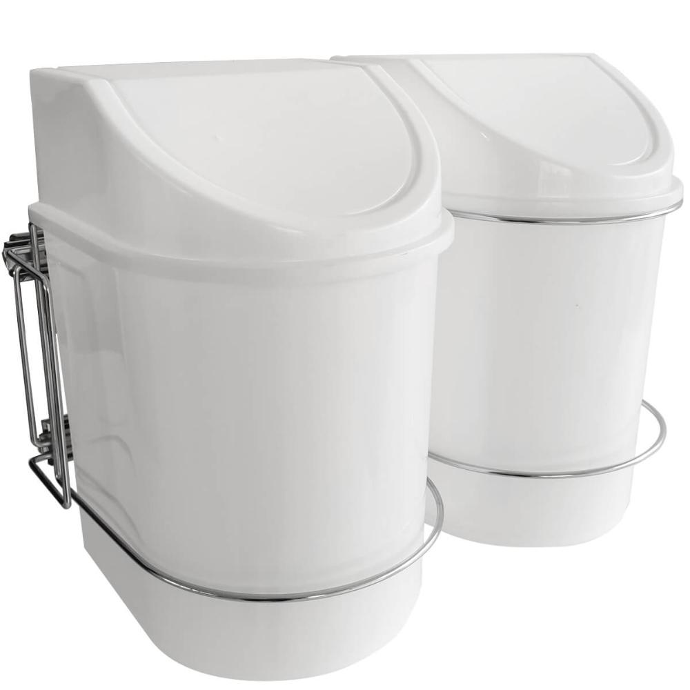 Lixeira Seletiva Para Cozinha 12l Deslizante Dupla Corrediça