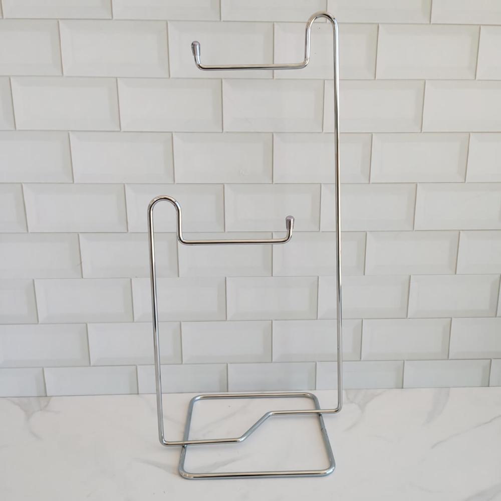 Papeleira de Chão Cromado para Banheiro Porta Rolo de Papel Higiênico Lyon Schmitt