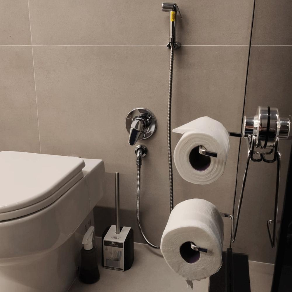 Porta Papel Higiênico com Ventosa Duplo Suporte Papeleira pa