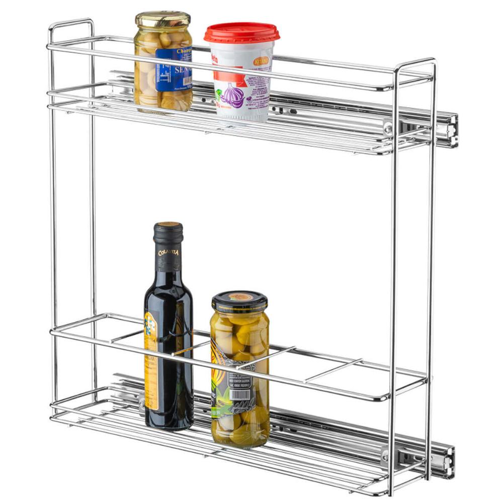 Porta Tempero Aramado Deslizante para Armário Cozinha 44,5x1