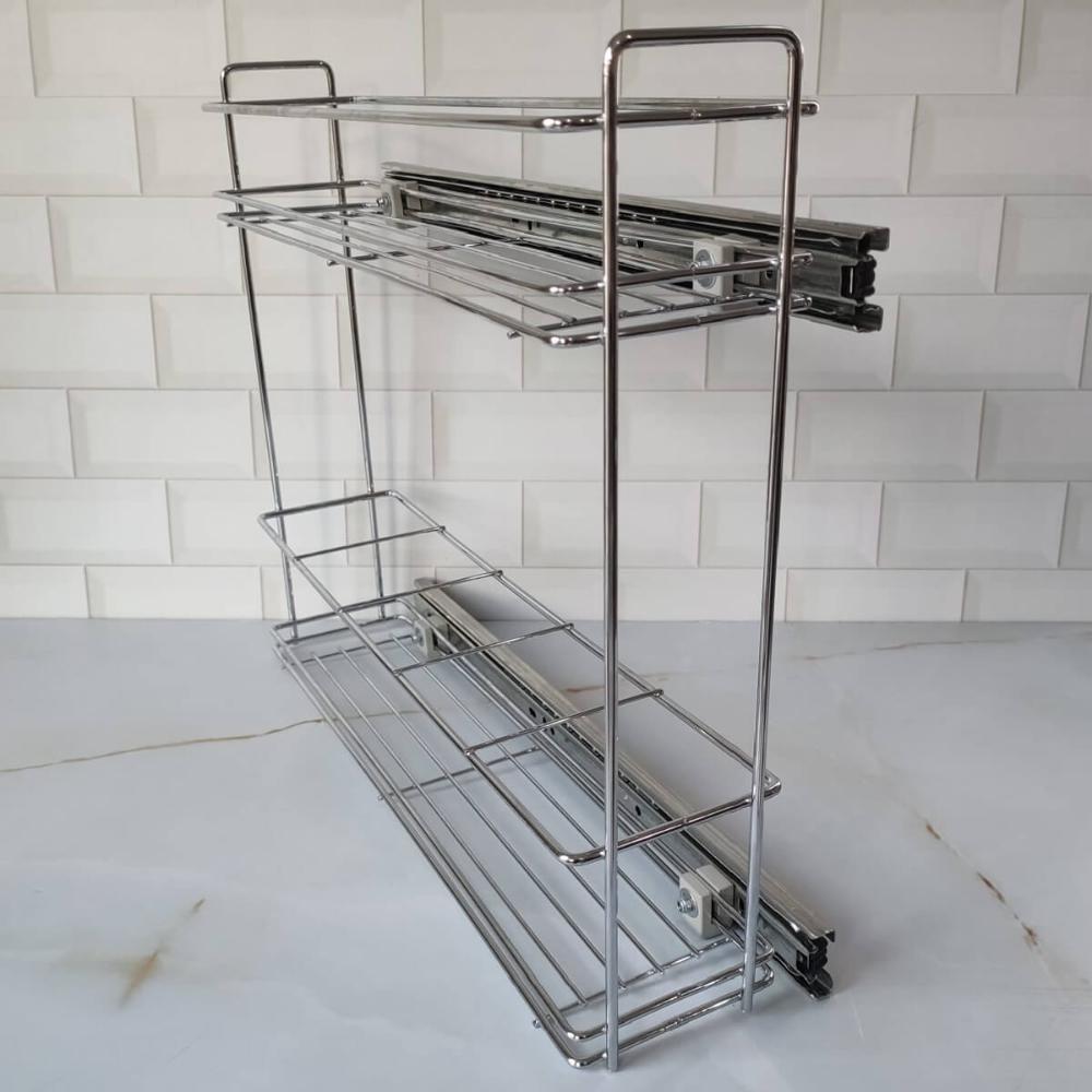Porta Tempero Aramado Deslizante para Armário Cozinha 44,5x1