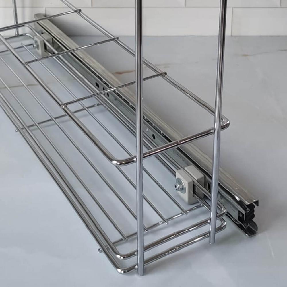 Porta Tempero Aramado Deslizante para Armário Cozinha 44,5x1
