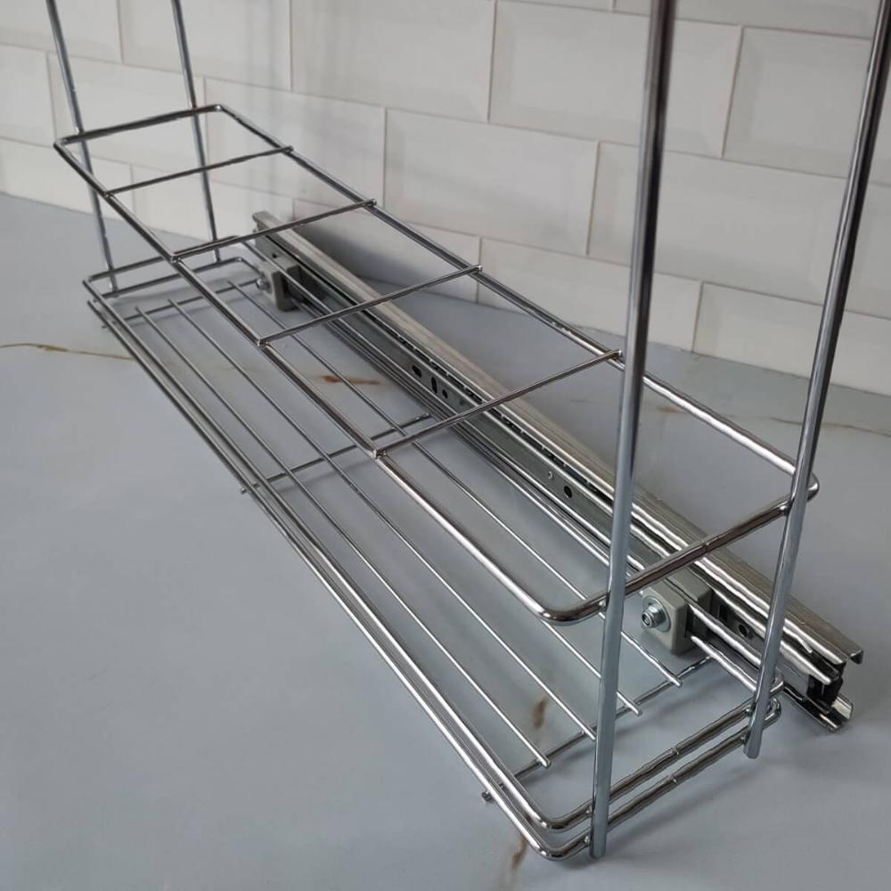 Porta Tempero Aramado Deslizante para Armário Cozinha 44,5x1