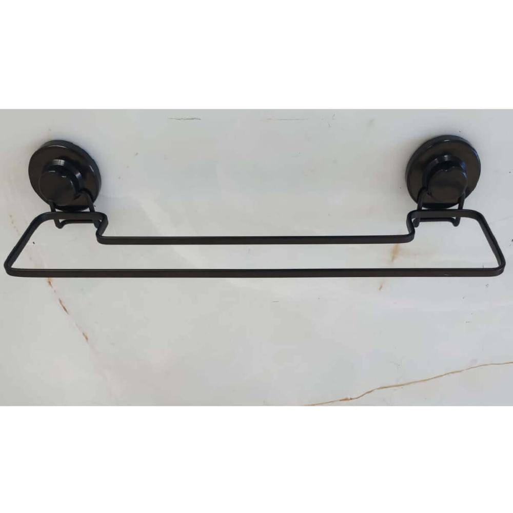 Porta Toalha Preto com Ventosa Faciliti Toalheiro para Banheiro Rosto ou Banho Schmitt