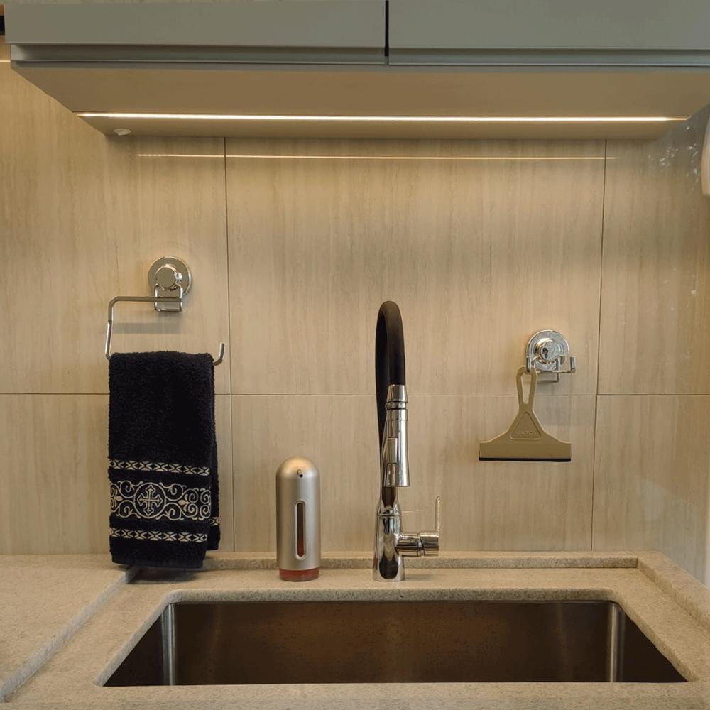 Porta Toalha de Rosto Toalheiro de Lavabo com Ventosa Facili
