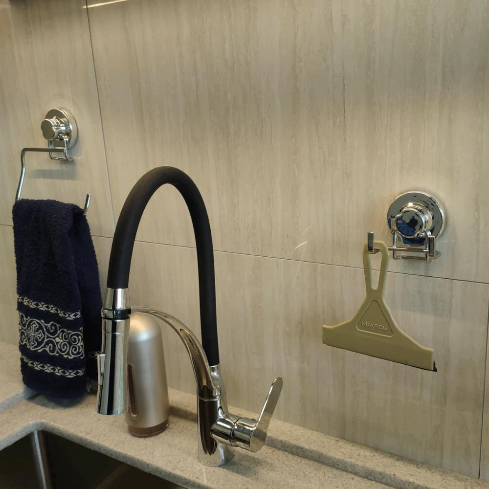 Porta Toalha de Rosto Toalheiro de Lavabo com Ventosa Facili