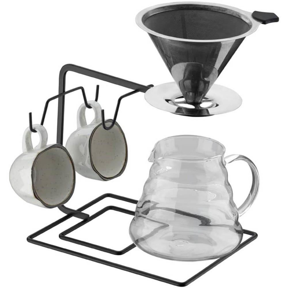 Porta Xícara de Café e Chá Aramado Schmitt com Suporte para