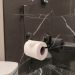 Suporte Porta Papel Higiênico Fixação Ventosa Preto Fosco Faciliti Papeleira