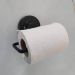 Suporte Porta Papel Higiênico Fixação Ventosa Preto Fosco Faciliti Papeleira
