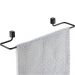 Suporte Porta Toalha de Banho Preto Fosco Toalheiro 45cm para Banheiro Schmitt