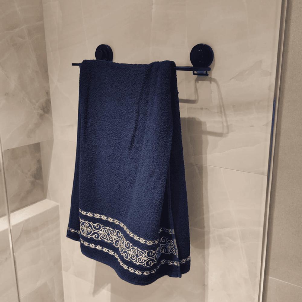 Suporte para Toalhas Porta Papel Higiênico e Saboneteira com Ventosa Preto Faciliti Banheiro