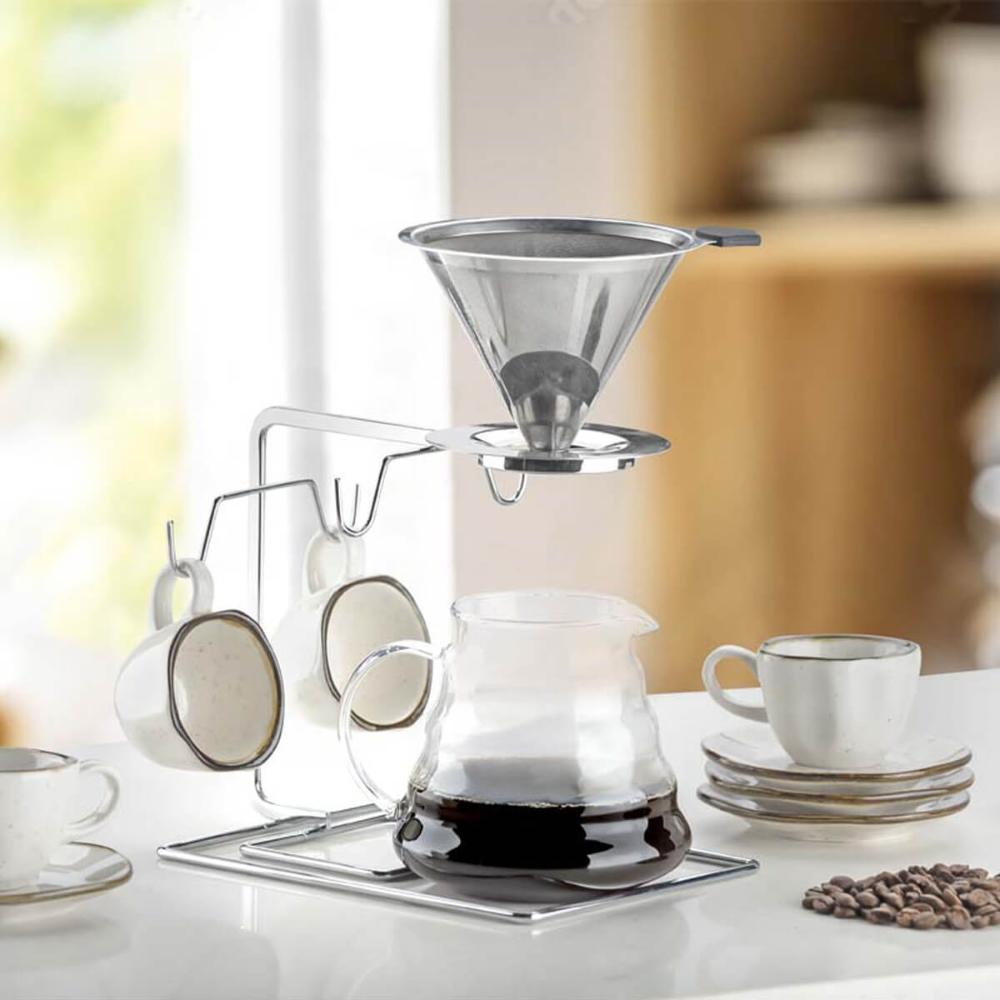 Suporte para Xícaras de Chá e Café com Suporte Coador Mocha