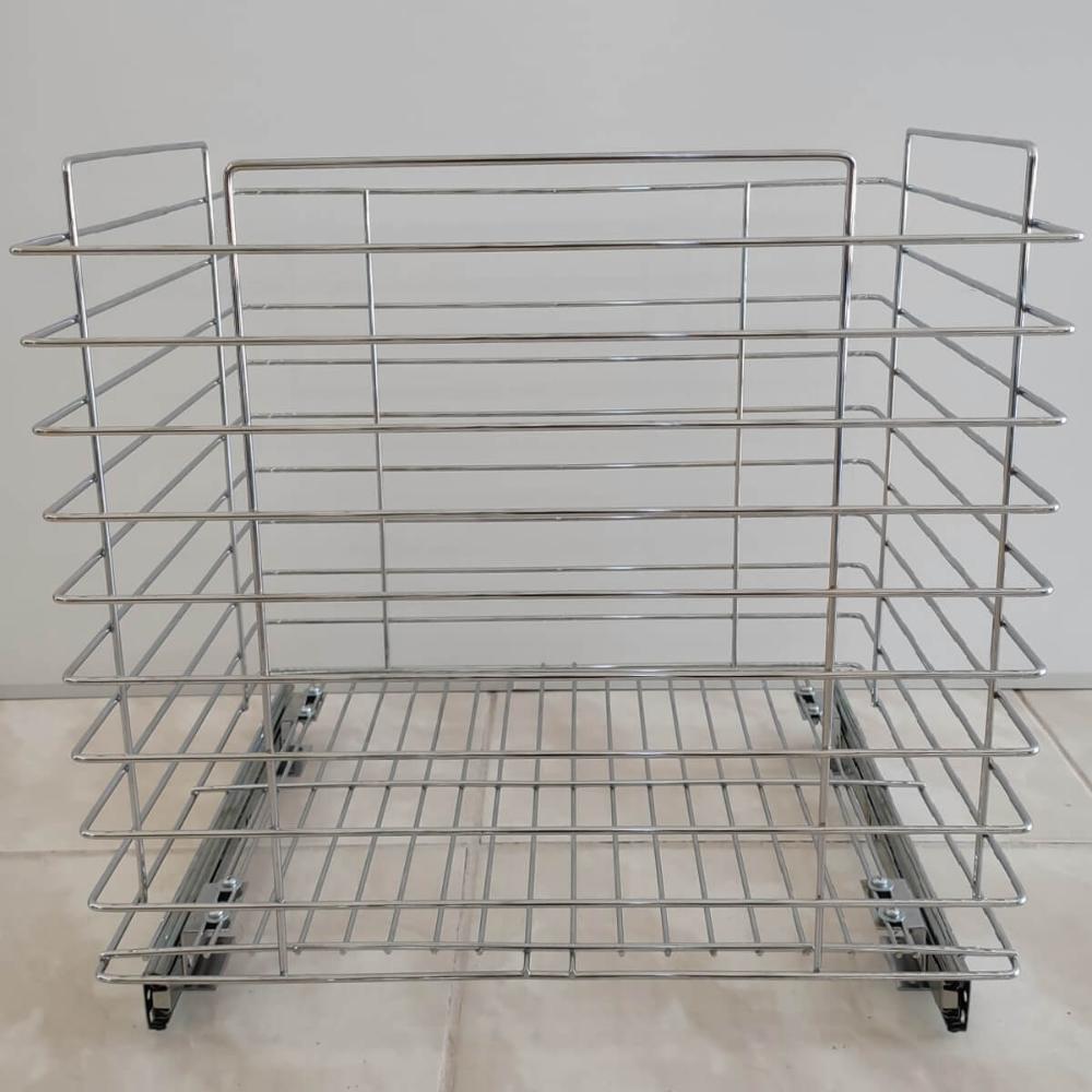 Tulha Aramada Deslizante 45cm x 37,5cm Cesto Roupa Suja com