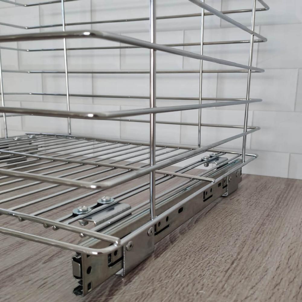 Tulha Aramada Deslizante 45cm x 37,5cm Cesto Roupa Suja com