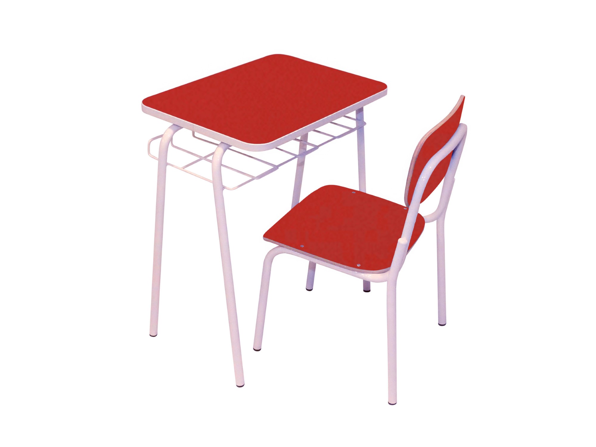 Conjunto Mesa e Cadeira Infantil Individual Vermelho