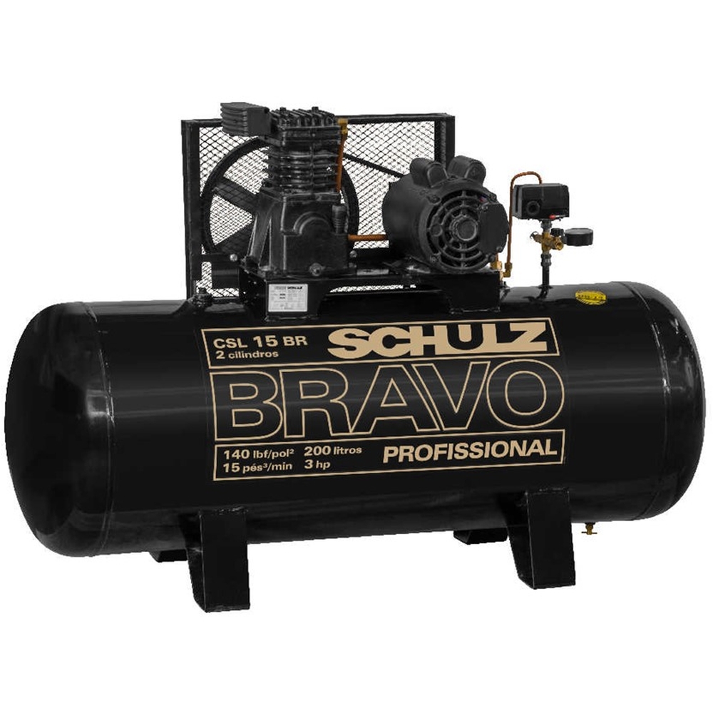 Compressor Schulz Csl 15 Bravo 200 Lts 140 Lbs 3 Cv Monof