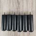 Kit 6 Pés de Cama Box Madeira 12cm Preto Casal Solteiro Queen King