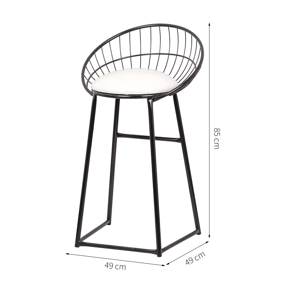 Banqueta Circular Preta