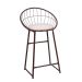 Conjunto de Mesa Bistrô com 2 Banquetas Cheers Castanho e Branco