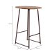 Conjunto de Mesa Bistrô com 2 Banquetas Cheers Castanho e Branco