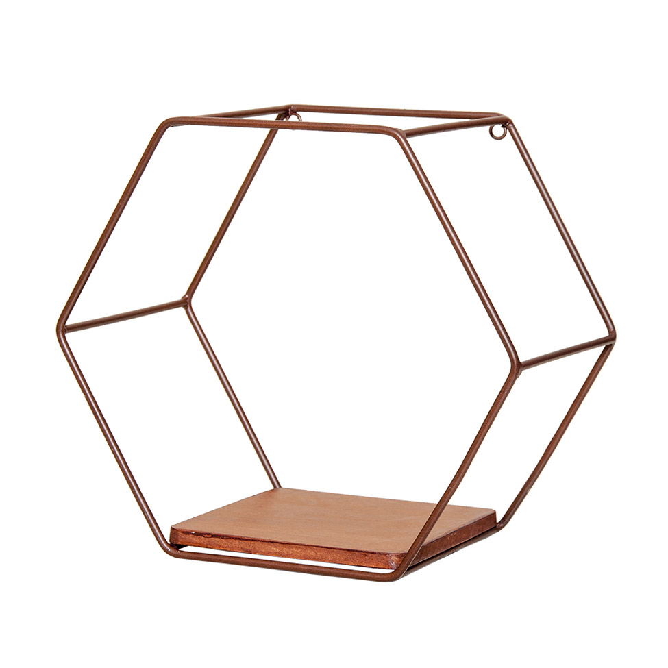 Nicho Hexagonal Katarine Marrom