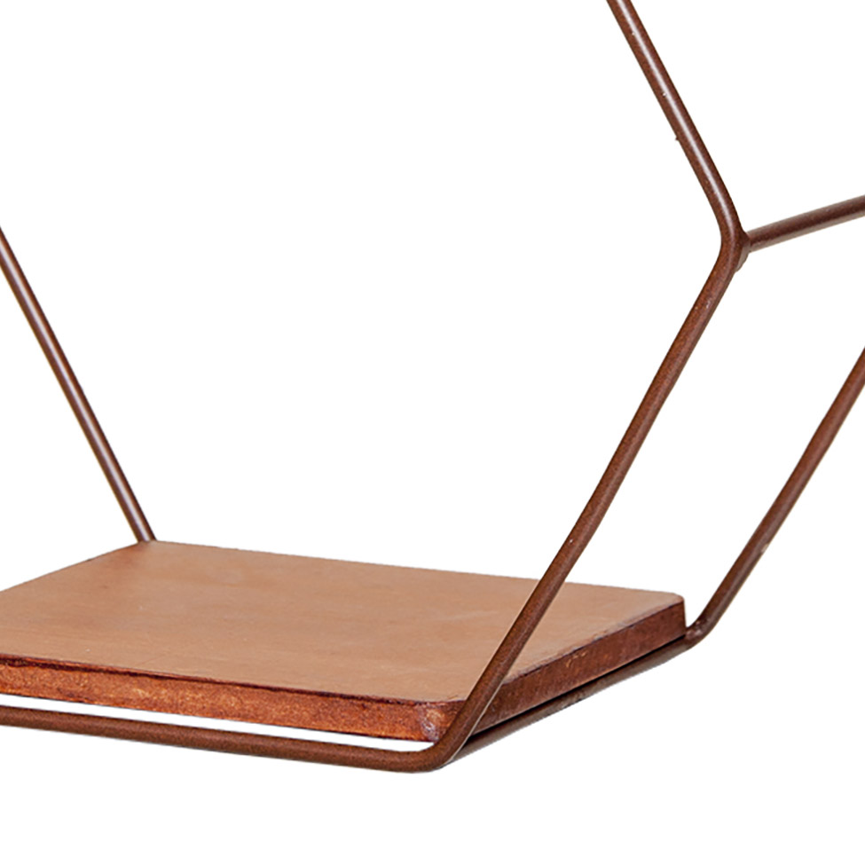 Nicho Hexagonal Katarine Marrom