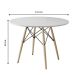 Mesa de Jantar Redonda Eiffel Wood Branco 110 cm