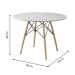 Mesa de Jantar Redonda Eiffel Wood Branco 90 cm