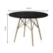 Mesa de Jantar Redonda Eiffel Wood Preto 110 cm