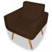Poltrona Decorativa Anitta Corino Marrom - Shop da Mobilia