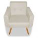 Poltrona Decorativa Anitta Suede Bege - Shop da Mobilia