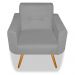 Poltrona Decorativa Anitta Suede Cinza - Shop da Mobilia