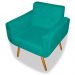 Poltrona Decorativa Anitta Suede Turquesa - Shop da Mobilia
