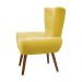 Poltrona Decorativa Bella Suede Amarelo - Shop da Mobilia