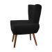 Poltrona Decorativa Bella Suede Preto - Shop da Mobilia