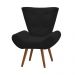 Poltrona Decorativa Bella Suede Preto - Shop da Mobilia
