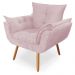 Poltrona Decorativa Opala Deluxe Suede Rosa Bebê - Shop da Mobilia
