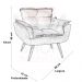 Poltrona Decorativa Opala Deluxe Suede Turquesa - Shop da Mobilia