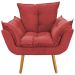 Poltrona Decorativa Opala Deluxe Suede Vermelho - Shop da Mobilia