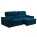 Sofa 2 Lugares Retratil Reclinavel Atenas 1,60 M Suede Azul Marinho
