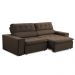 Sofa 2 Lugares Retratil Reclinavel Atenas 1,60 M Suede Marrom