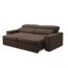 Sofa 2 Lugares Retratil Reclinavel Atenas 1,60 M Suede Marrom