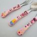 Conjunto de Talheres Minnie Rosa 3 Peças Garfo Faca Colher I