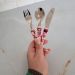 Conjunto de Talheres Minnie Rosa 3 Peças Garfo Faca Colher I