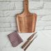 Conjunto para Churrasco Madeira 3 Peças Kit Garfo Faca e Táb