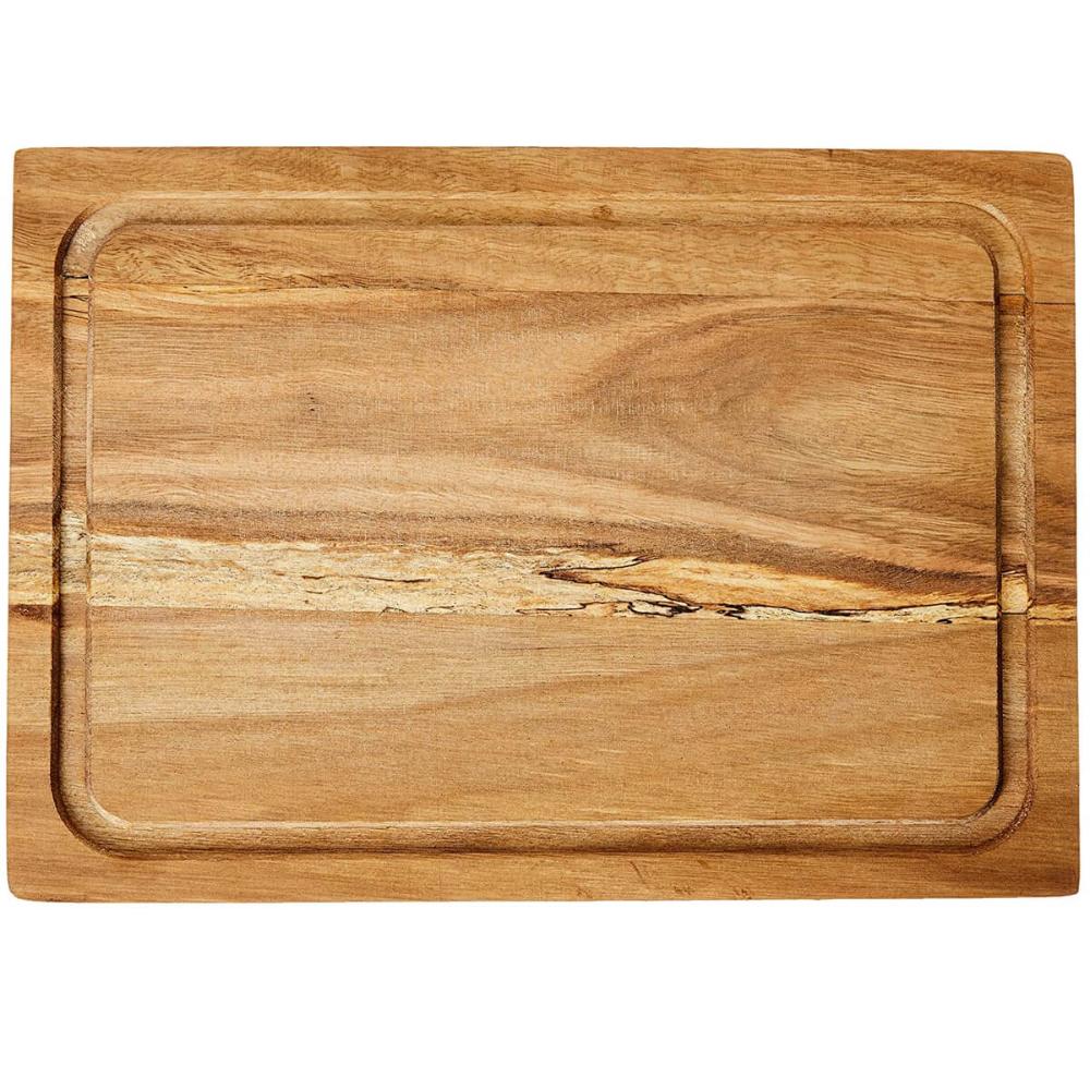 Tábua de Madeira para Carne Churrasco Tabuleiro de Corte para Cozinha 24x34cm Simonaggio